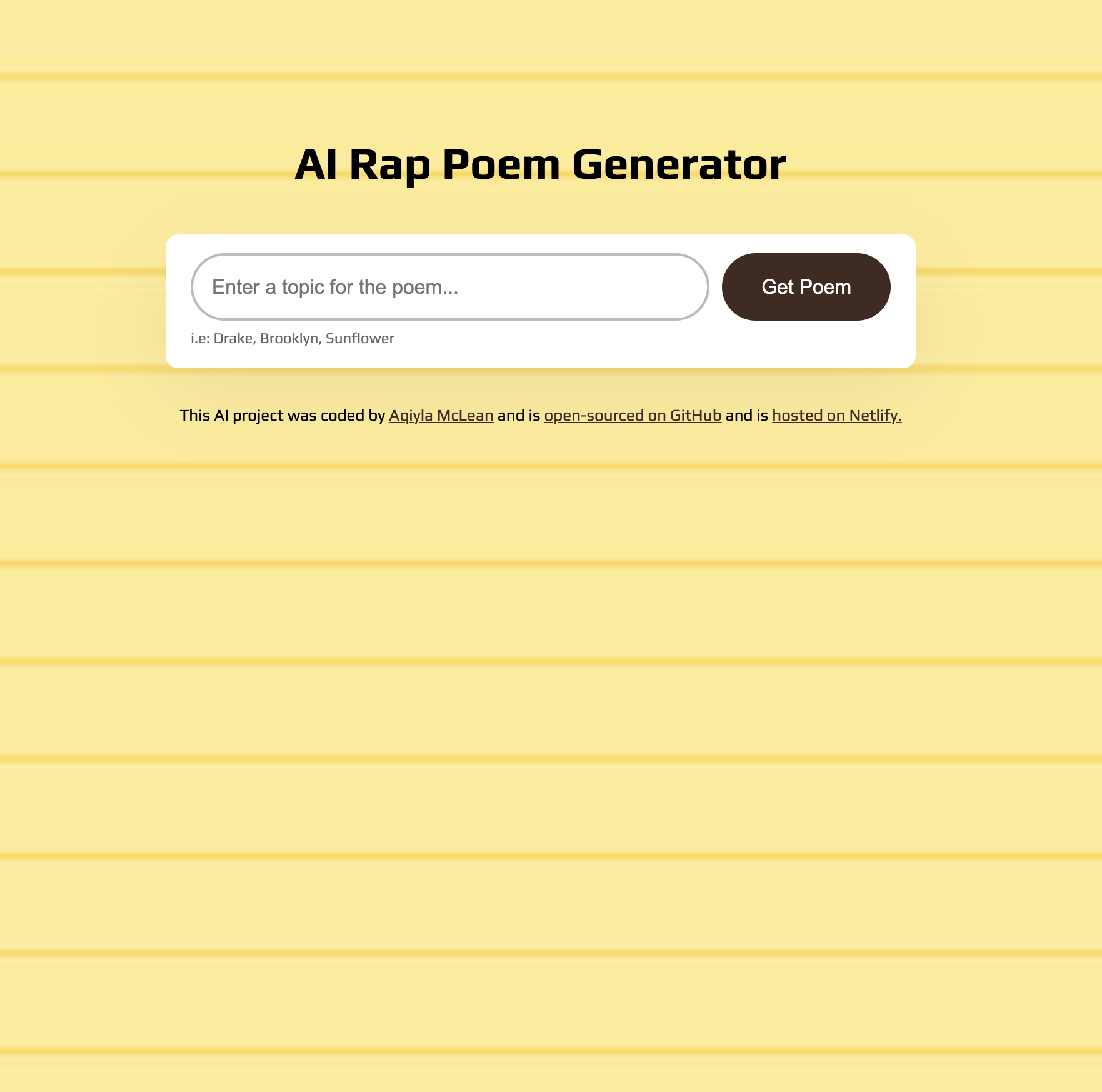 AI Poem preview