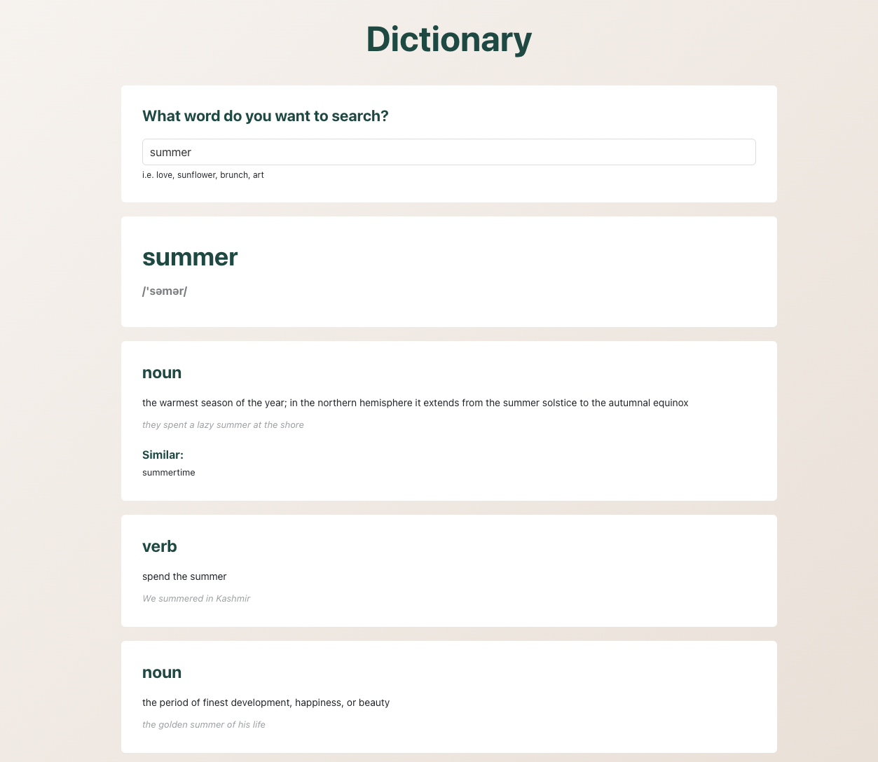 Dictionary App preview