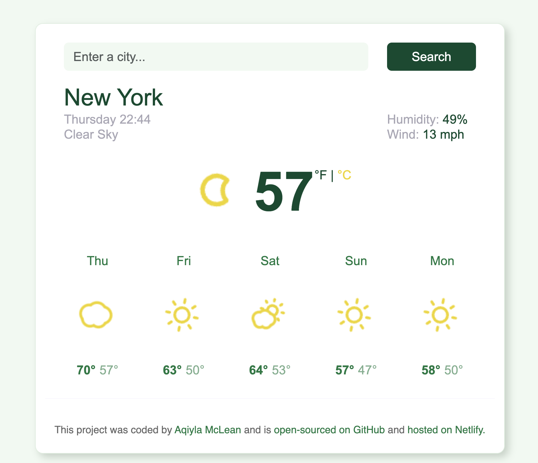 Weather App preview